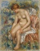 Pierre-Auguste Renoir Seated Bather Drying Her Leg, oil painting on canvas